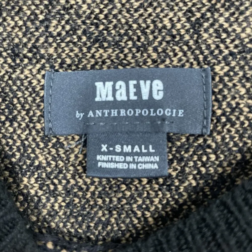 Anthropologie Maeve Ellinor Knit Top Size XS Leopard Print Wool Cashmere Blend - Picture 3 of 9